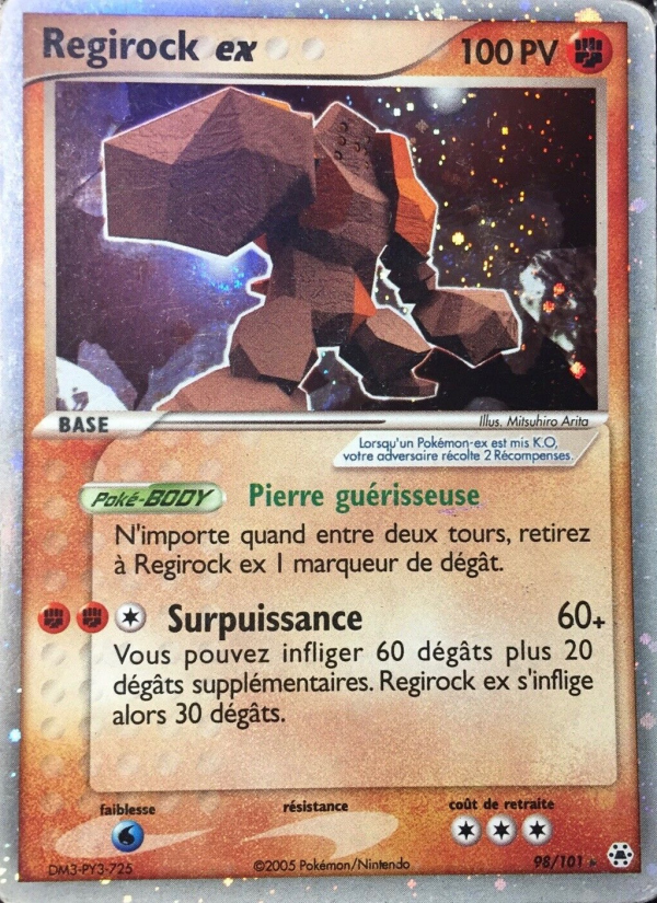 Regirock ex 98 — EX Légendes Oubliées (French Pokémon TCG card)