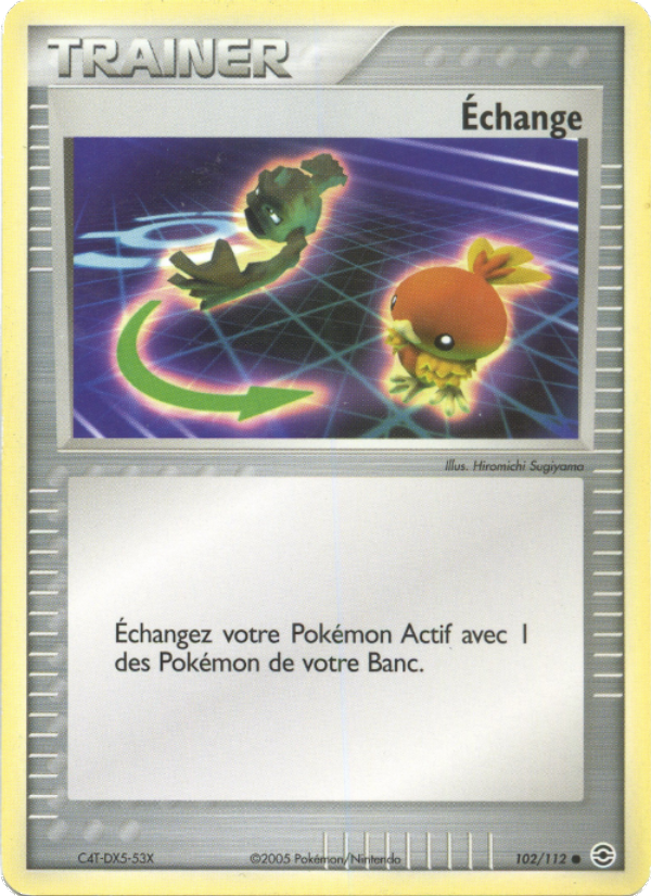 Échange 102 — EX Rouge Feu & Vert Feuille (French Pokémon TCG card)