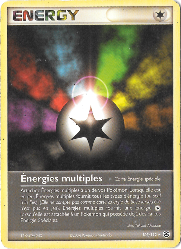 Énergies multiples 103 — EX Rouge Feu & Vert Feuille (French Pokémon TCG card)