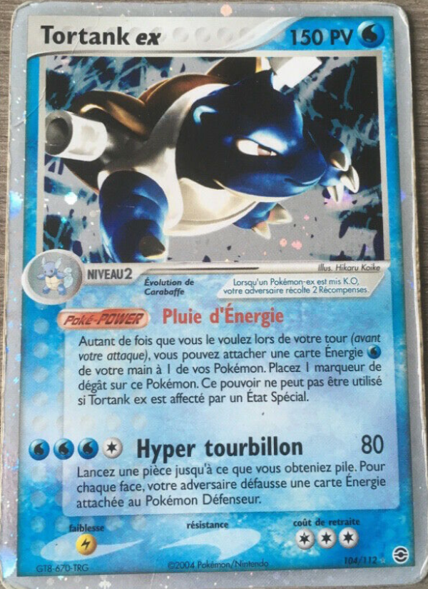 Tortank ex 104 — EX Rouge Feu & Vert Feuille (French Pokémon TCG card)