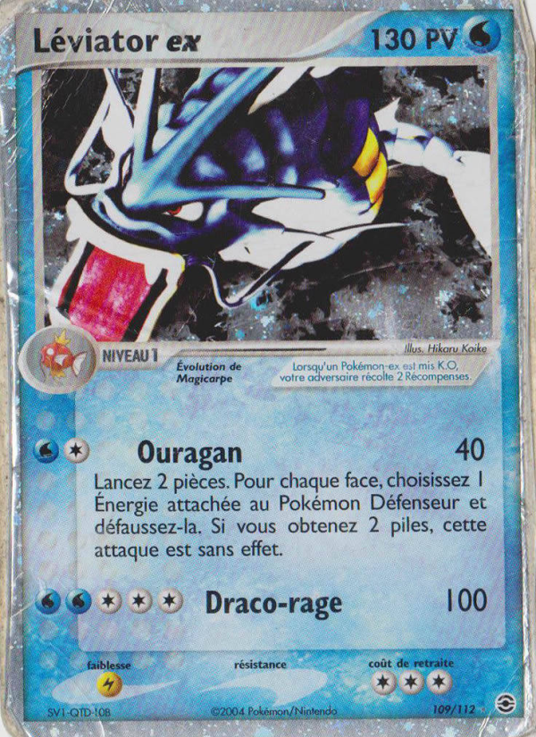 Léviator ex 109 — EX Rouge Feu & Vert Feuille (French Pokémon TCG card)
