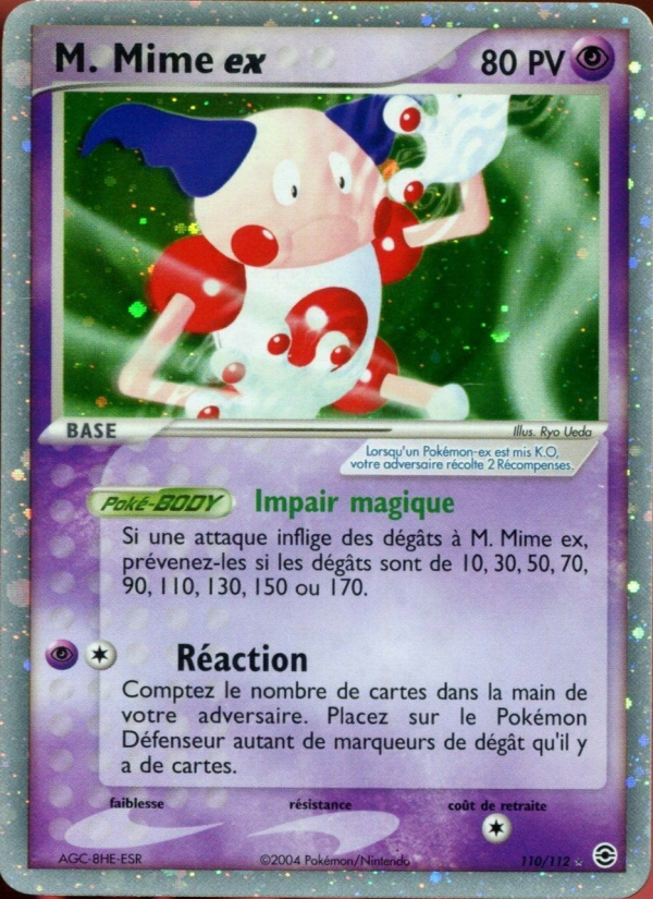 M. Mime ex 110 — EX Rouge Feu & Vert Feuille (French Pokémon TCG card)