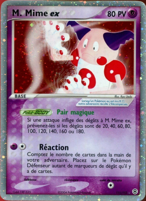 M. Mime ex 111 — EX Rouge Feu & Vert Feuille (French Pokémon TCG card)
