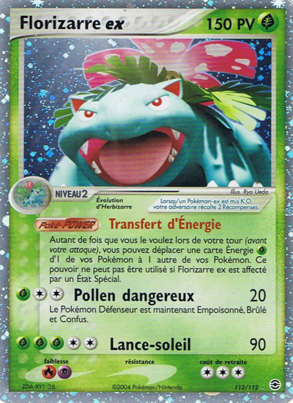 Florizarre ex 112 — EX Rouge Feu & Vert Feuille (French Pokémon TCG card)
