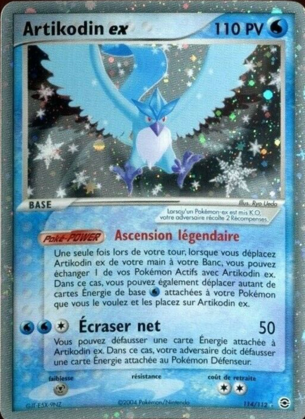 Artikodin ex 114 — EX Rouge Feu & Vert Feuille (French Pokémon TCG card)