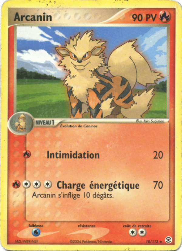 Arcanin 18 — EX Rouge Feu & Vert Feuille (French Pokémon TCG card)