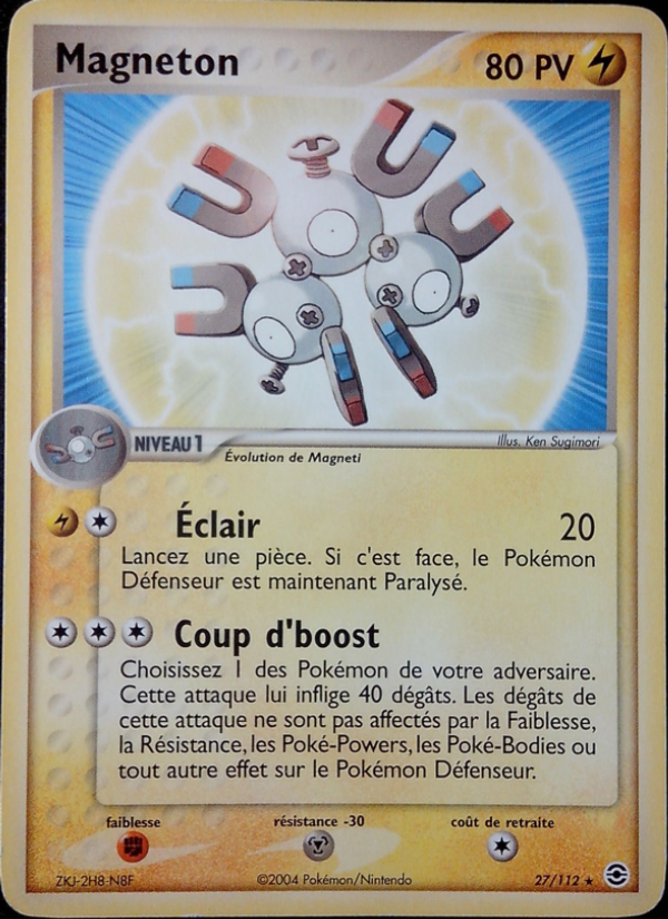 Magneton 27 — EX Rouge Feu & Vert Feuille (French Pokémon TCG card)