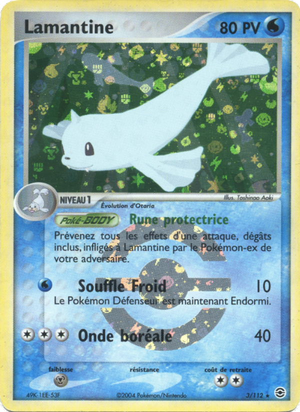 Lamantine 3 — EX Rouge Feu & Vert Feuille (French Pokémon TCG card)