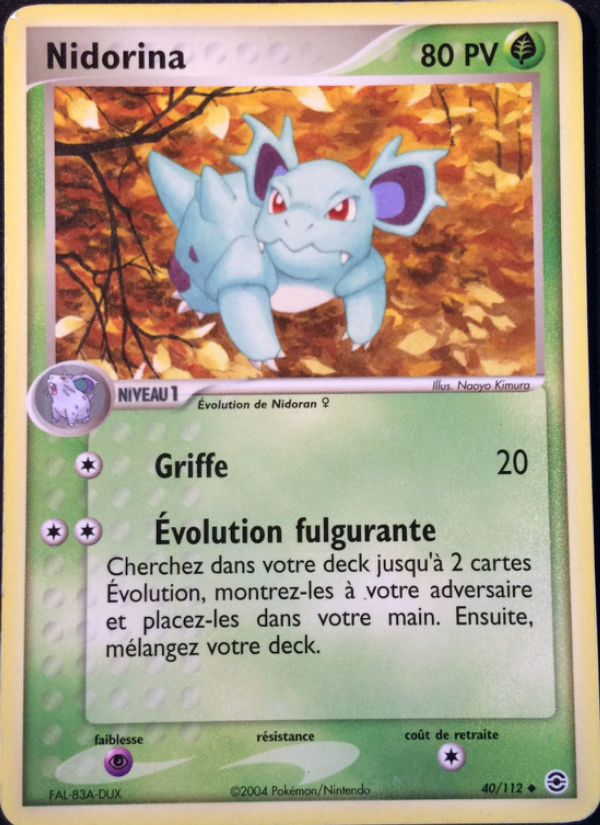Nidorina 40 — EX Rouge Feu & Vert Feuille (French Pokémon TCG card)