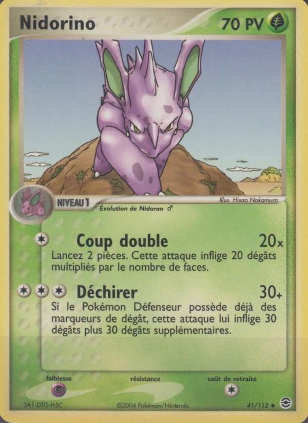 Nidorino 41 — EX Rouge Feu & Vert Feuille (French Pokémon TCG card)