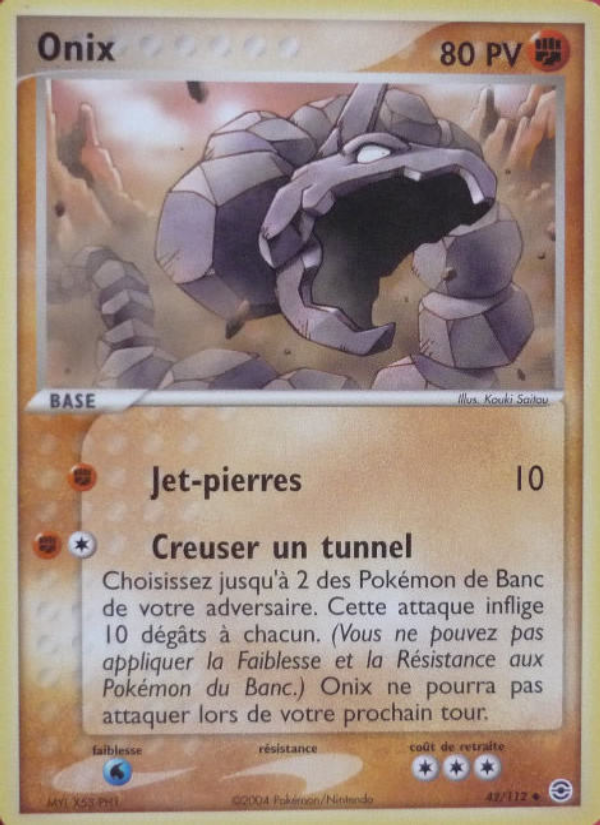 Onix 42 — EX Rouge Feu & Vert Feuille (French Pokémon TCG card)
