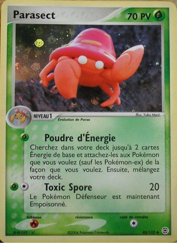 Parasect 43 — EX Rouge Feu & Vert Feuille (French Pokémon TCG card)