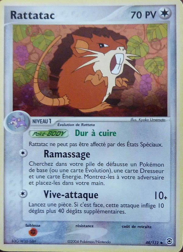 Rattatac 48 — EX Rouge Feu & Vert Feuille (French Pokémon TCG card)