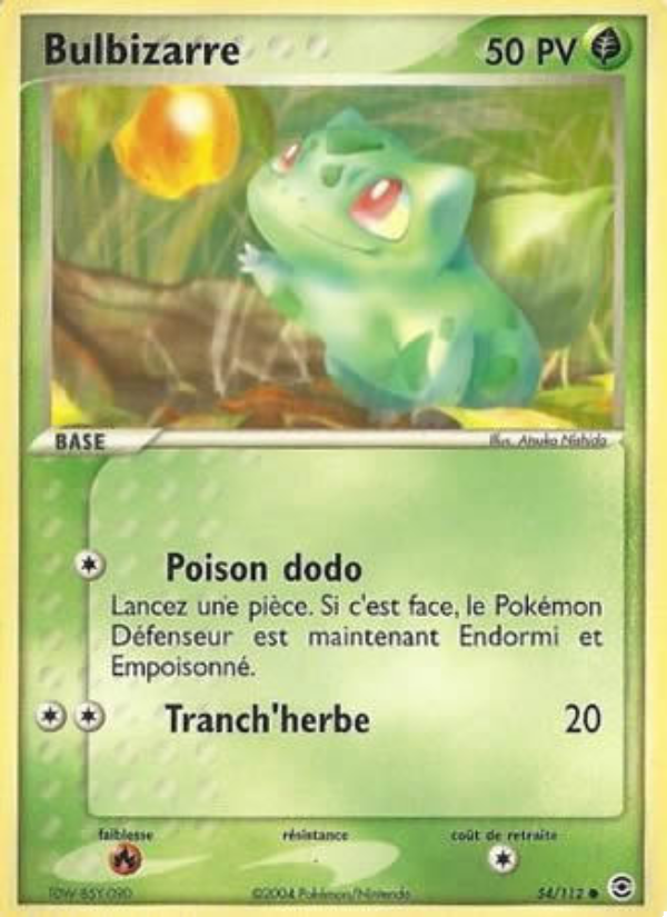 Bulbizarre 54 — EX Rouge Feu & Vert Feuille (French Pokémon TCG card)