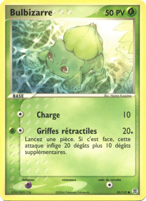 Bulbizarre 55 — EX Rouge Feu & Vert Feuille (French Pokémon TCG card)