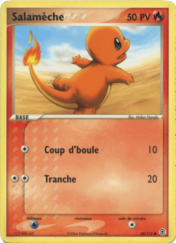Salamèche 58 — EX Rouge Feu & Vert Feuille (French Pokémon TCG card)
