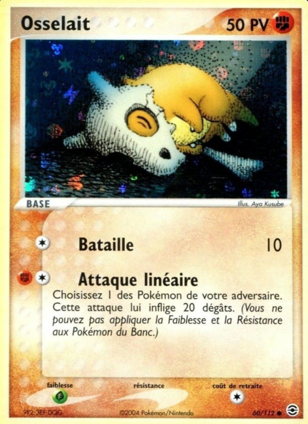 Osselait 60 — EX Rouge Feu & Vert Feuille (French Pokémon TCG card)