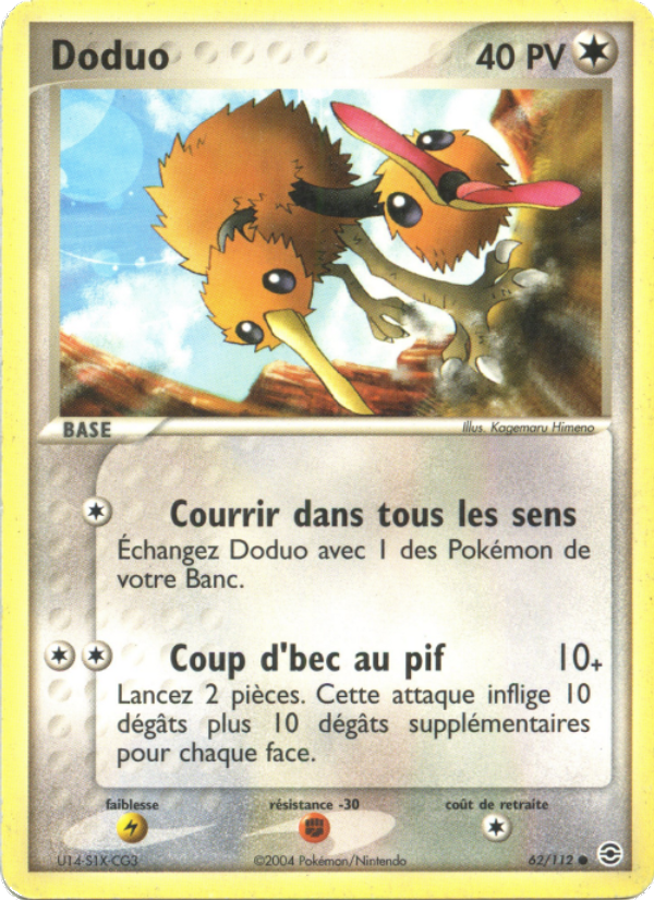 Doduo 62 — EX Rouge Feu & Vert Feuille (French Pokémon TCG card)