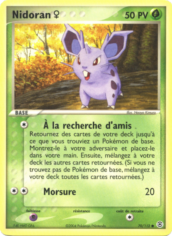 Nidoran ♀ 70 — EX Rouge Feu & Vert Feuille (French Pokémon TCG card)