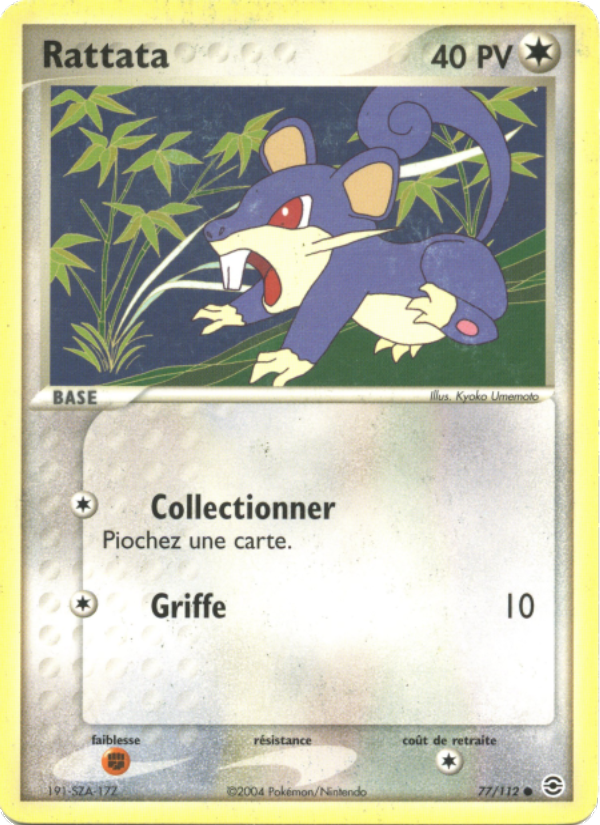 Rattata 77 — EX Rouge Feu & Vert Feuille (French Pokémon TCG card)