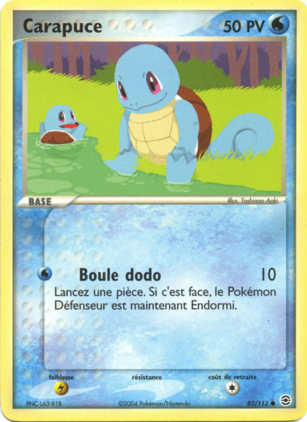 Carapuce 82 — EX Rouge Feu & Vert Feuille (French Pokémon TCG card)