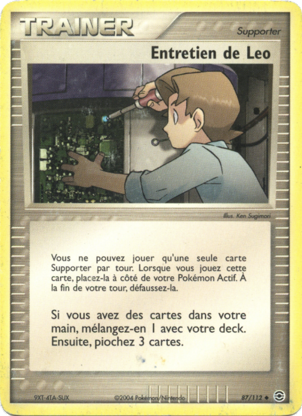 Entretien de Leo 87 — EX Rouge Feu & Vert Feuille (French Pokémon TCG card)