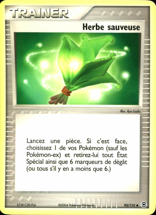 Herbe sauveuse 93 — EX Rouge Feu & Vert Feuille (French Pokémon TCG card)