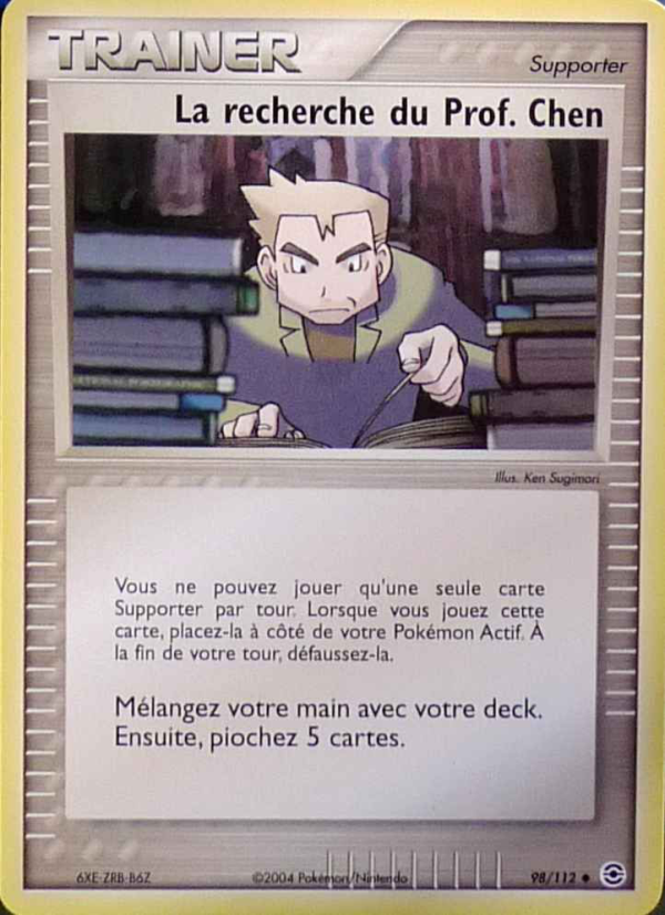 La recherche du Prof. Chen 98 — EX Rouge Feu & Vert Feuille (French Pokémon TCG card)