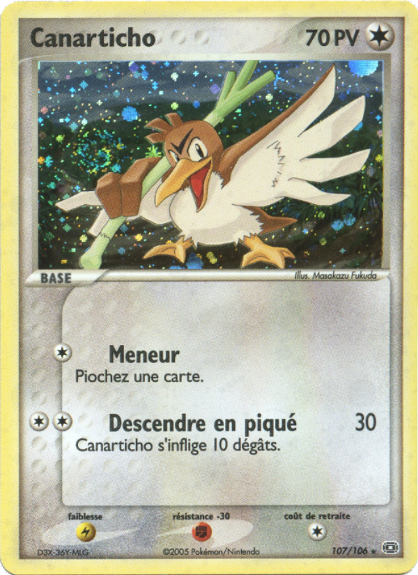 Canarticho 107 — EX Émeraude (French Pokémon TCG card)
