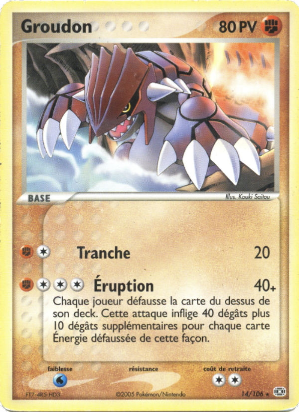 Groudon 14 — EX Émeraude (French Pokémon TCG card)