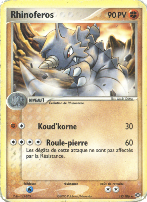 Rhinoferos 19 — EX Émeraude (French Pokémon TCG card)