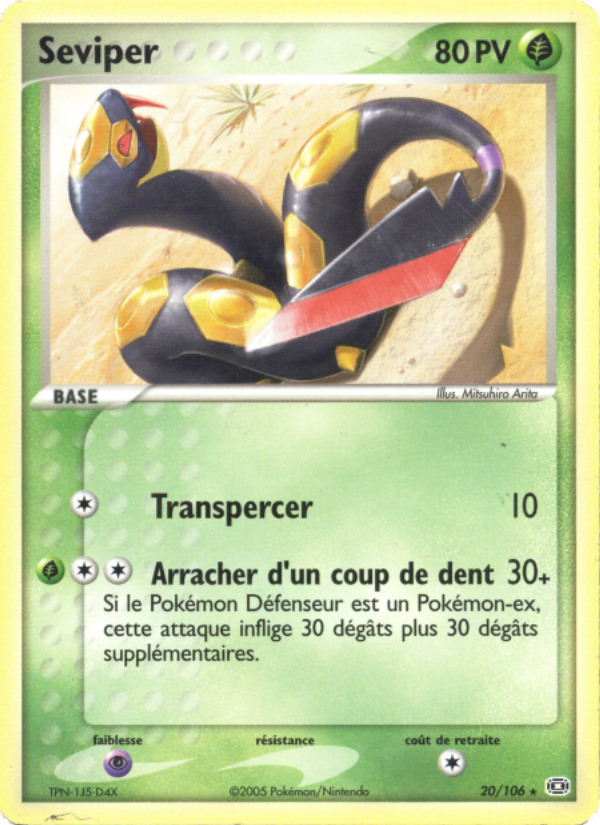 Seviper 20 — EX Émeraude (French Pokémon TCG card)
