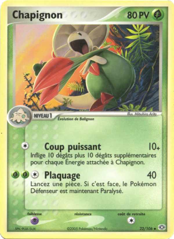 Chapignon 22 — EX Émeraude (French Pokémon TCG card)