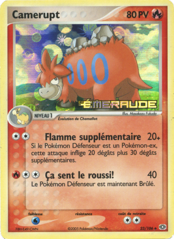 Camerupt 23 — EX Émeraude (French Pokémon TCG card)