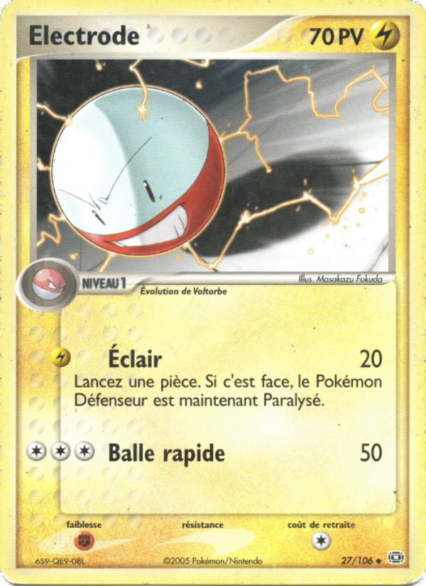 Electrode 27 — EX Émeraude (French Pokémon TCG card)