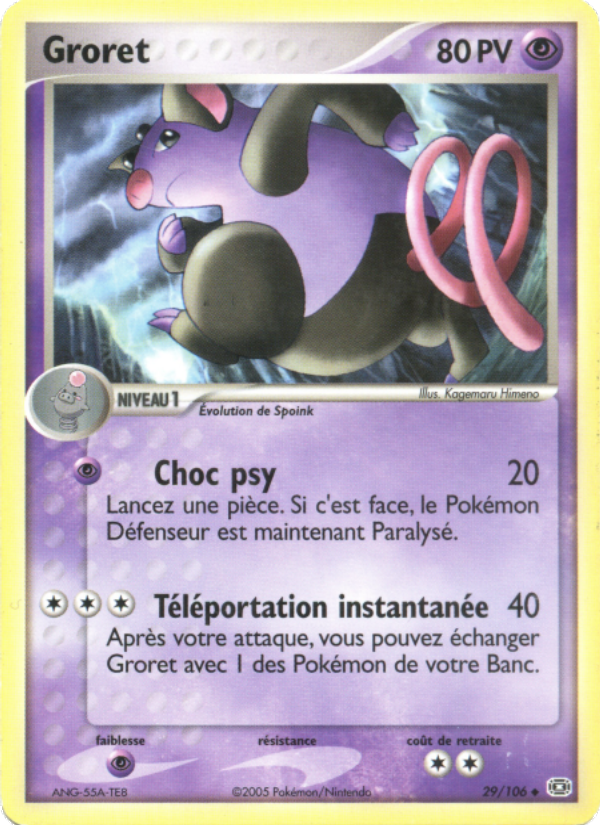 Groret 29 — EX Émeraude (French Pokémon TCG card)