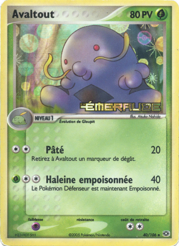 Avaltout 40 — EX Émeraude (French Pokémon TCG card)
