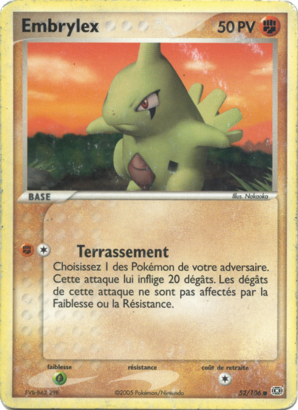 Embrylex 52 — EX Émeraude (French Pokémon TCG card)