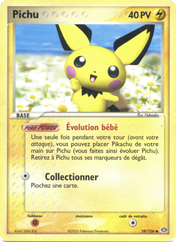 Pichu 59 — EX Émeraude (French Pokémon TCG card)