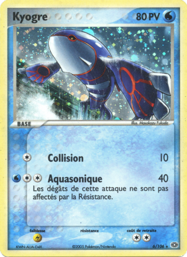 Kyogre 6 — EX Émeraude (French Pokémon TCG card)