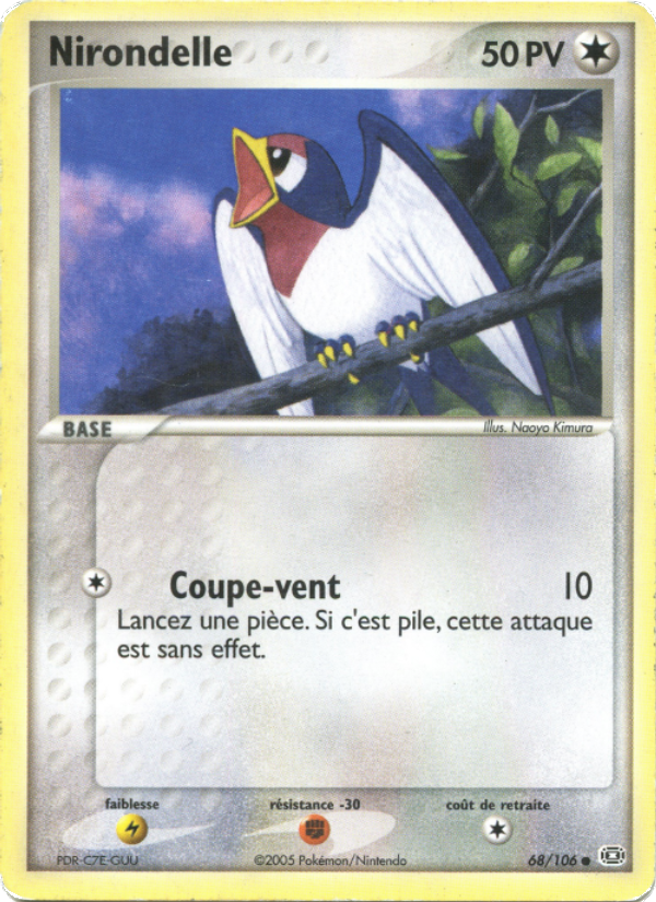 Nirondelle 68 — EX Émeraude (French Pokémon TCG card)