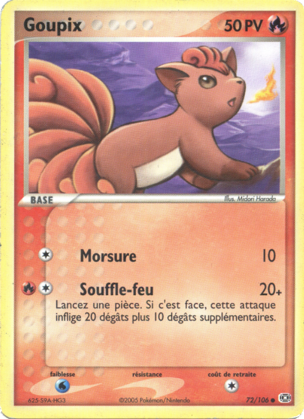 Goupix 72 — EX Émeraude (French Pokémon TCG card)
