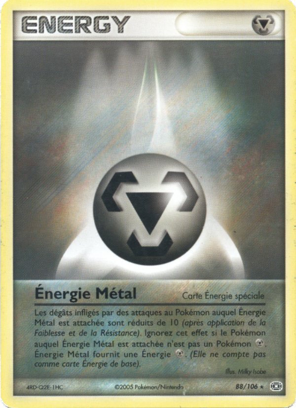 Énergie Métal 88 — EX Émeraude (French Pokémon TCG card)