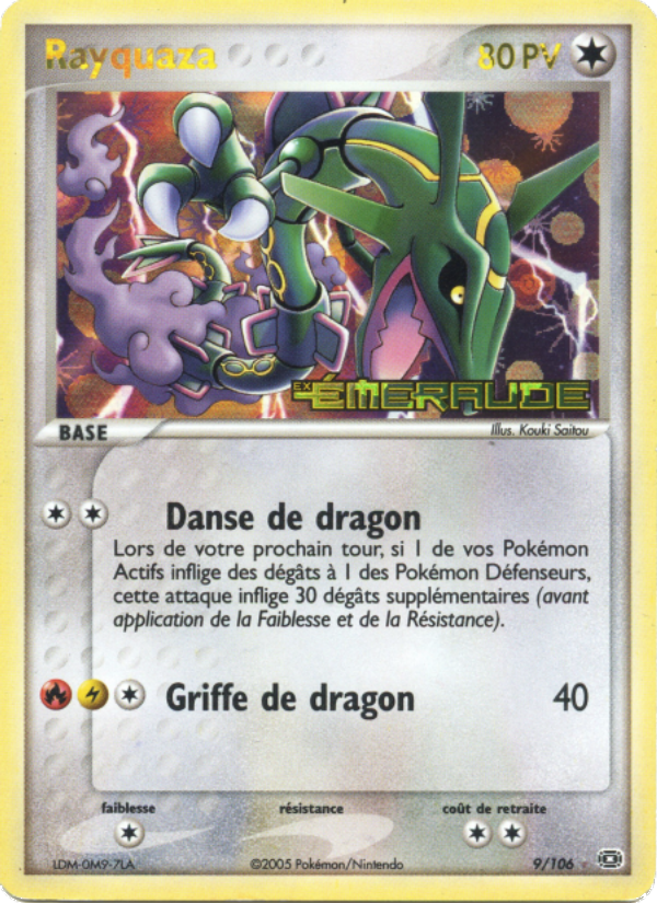 Rayquaza 9 — EX Émeraude (French Pokémon TCG card)