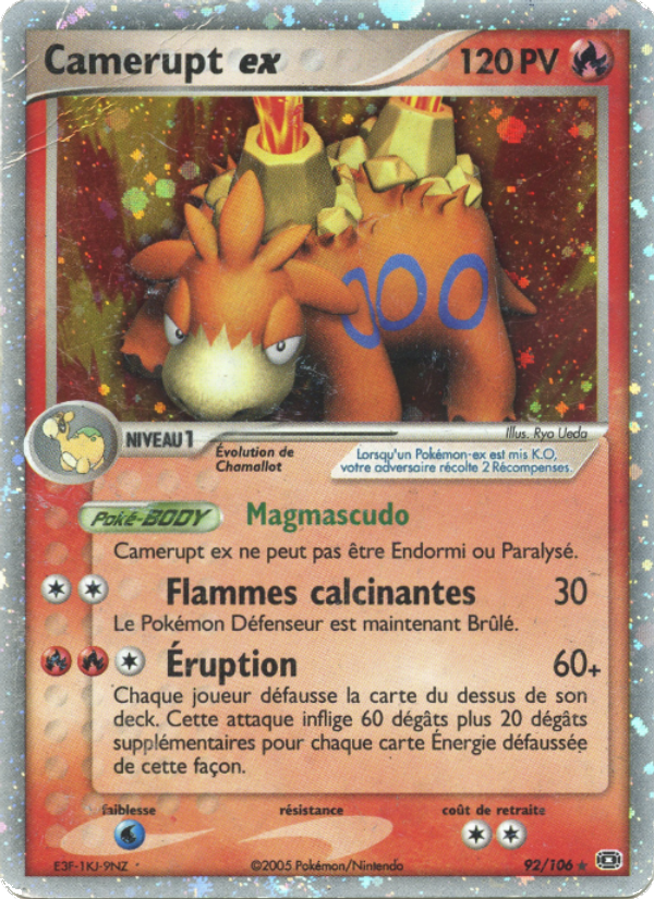 Camerupt ex 92 — EX Émeraude (French Pokémon TCG card)