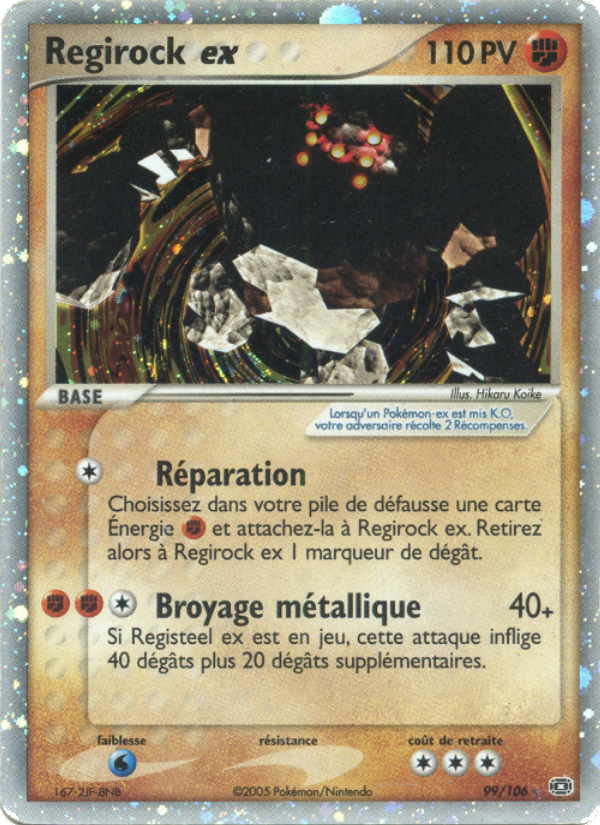 Regirock ex 99 — EX Émeraude (French Pokémon TCG card)