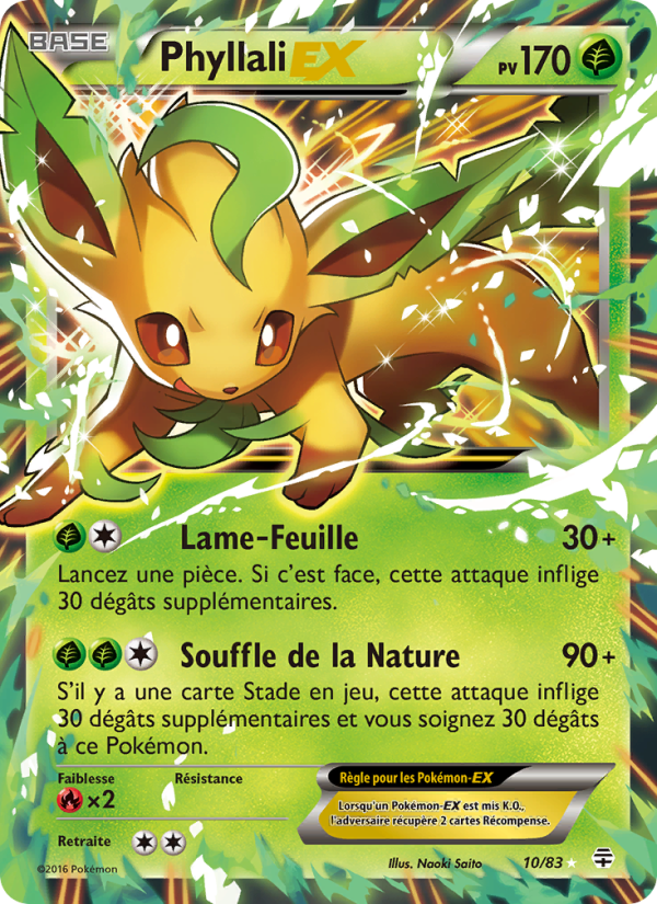 Phyllali-EX 10 — Générations (French Pokémon TCG card)