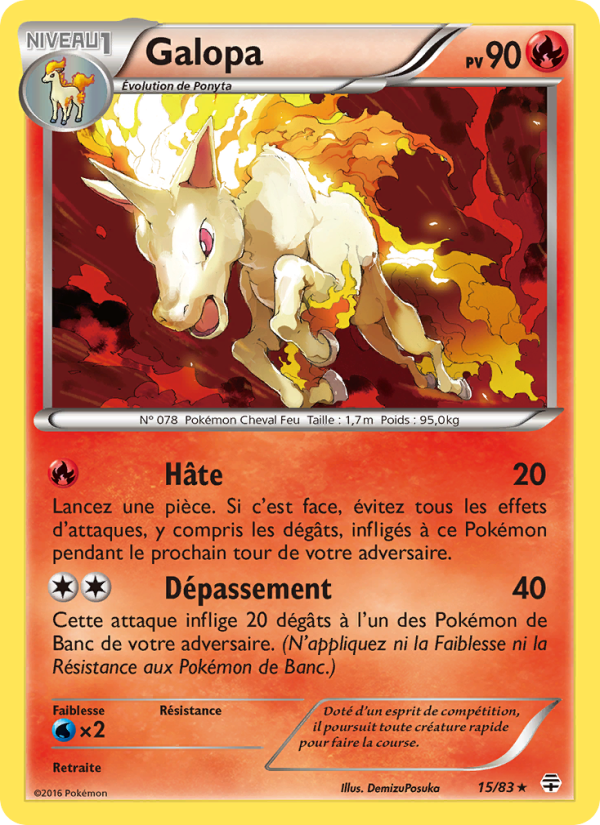 Galopa 15 — Générations (French Pokémon TCG card)