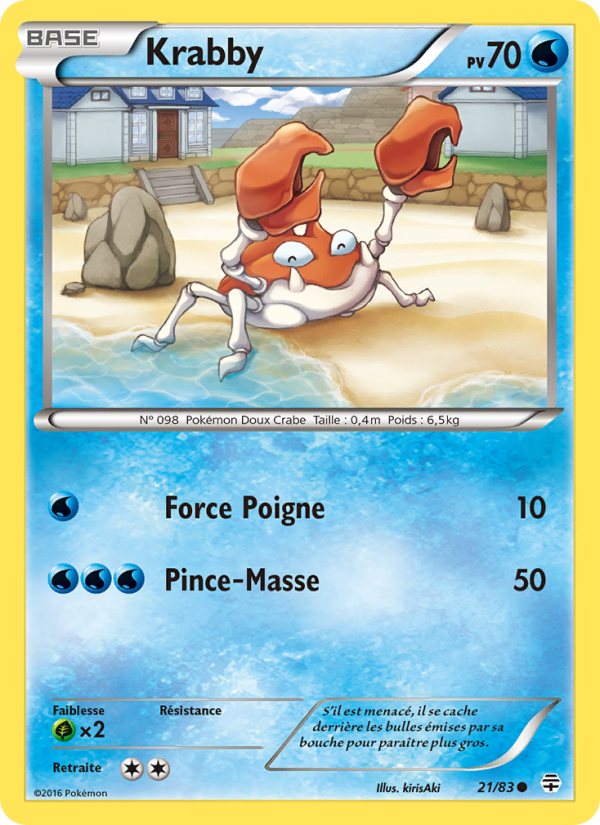 Krabby 21 — Générations (French Pokémon TCG card)