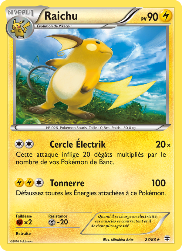 Raichu 27 — Générations (French Pokémon TCG card)